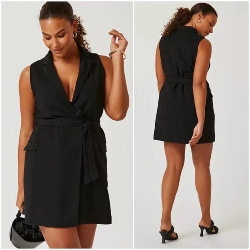 By Anthropologie Sleeveless Vest Mini Dress in Large Petite